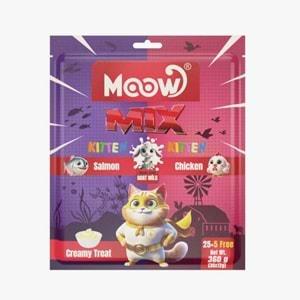 Moow Karışık Somonlu&Tavuklu Keçı Sütlü 12Gr X 30' Lu Yavru Kedı Krema Ödülü