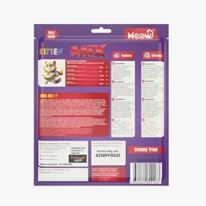 Moow Karışık Somonlu&Tavuklu Keçı Sütlü 12Gr X 30' Lu Yavru Kedı Krema Ödülü