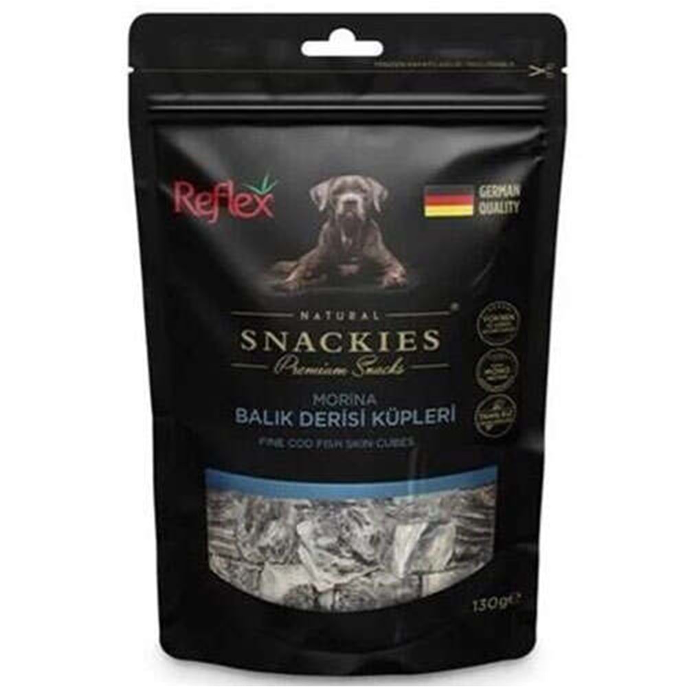 Reflex Plus Morina Balık Derisi Küpleri Köpek Ödül Maması 130 G