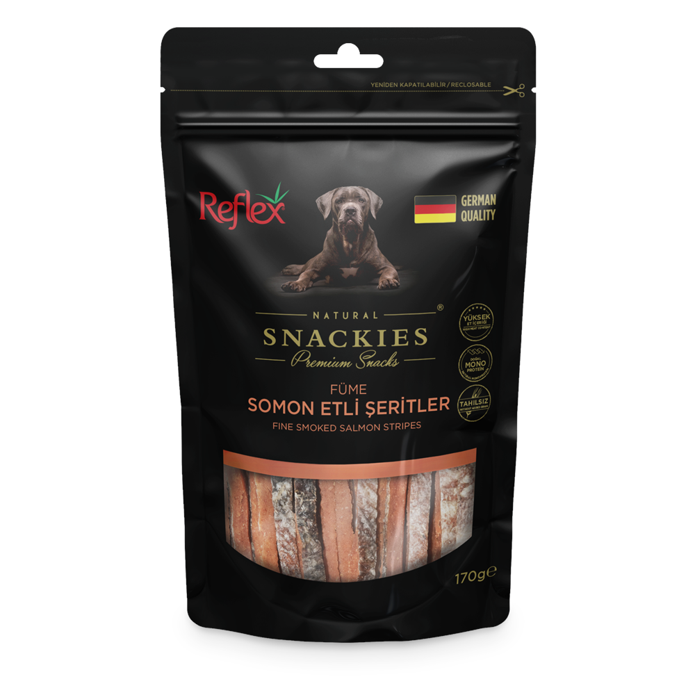 Reflex Plus Füme Somon Etli Şeritler Köpek Ödül Maması 170 G
