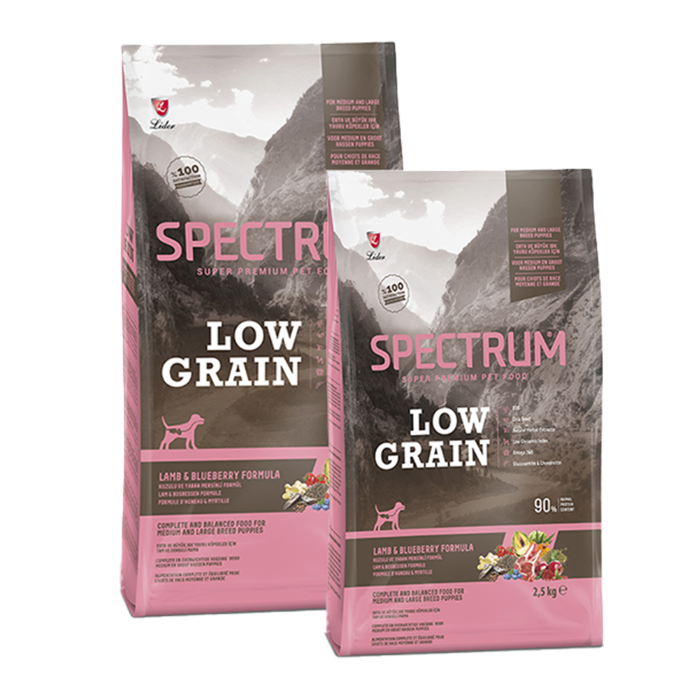 Spectrum Low Graın Kuzu Etli Ve Yaban Mersinli Orta Ve Büyük Irk Yetişkin Köpek Maması 2,5 Kg