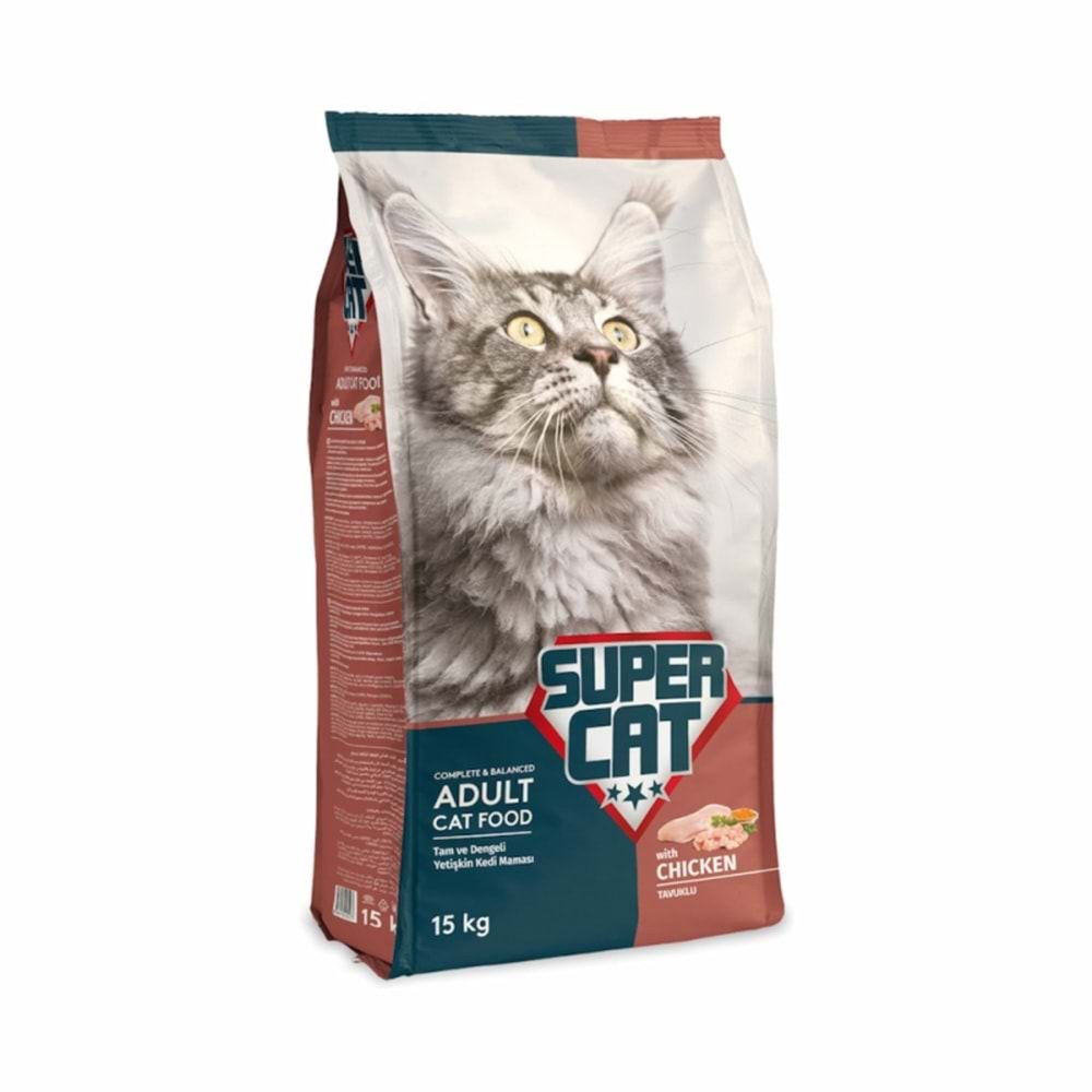 SUPER CAT ADULT TAVUK 15 KG